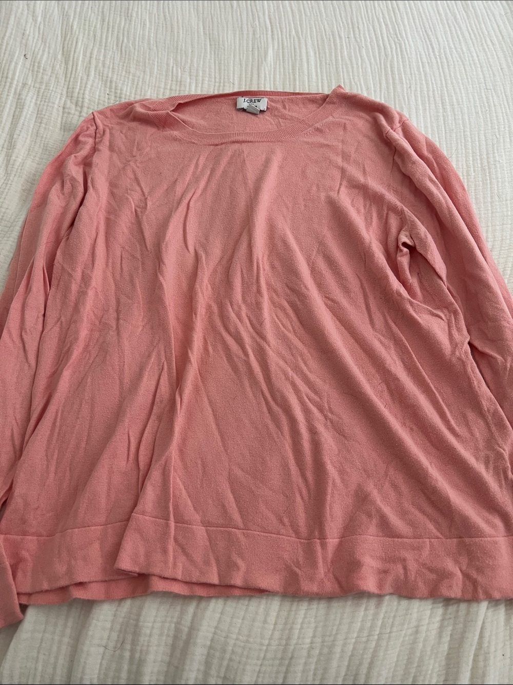 J. Crew Teddy Pink Lightweight Scoopneck Sweater